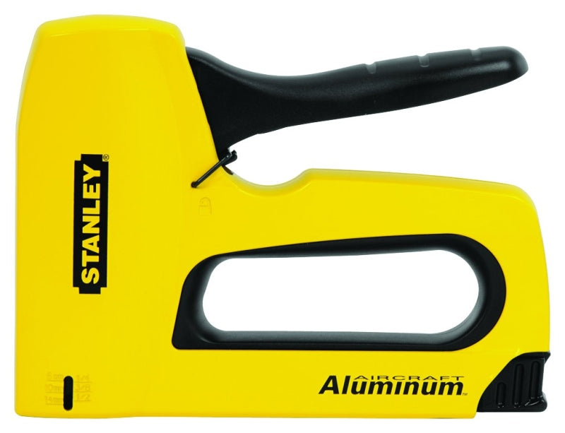 Stanley SharpShooter Series TR150 Staple Gun, 84 Magazine, 27/64 in W Crown, 1/4 to 9/16 in L Leg, Yellow