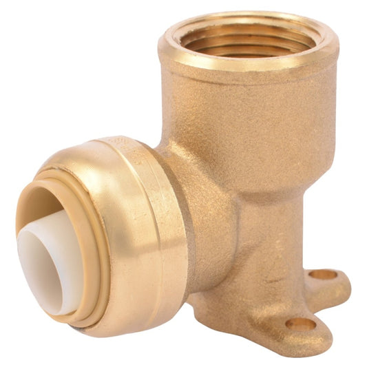 SharkBite U340LFA Tube to Pipe Elbow, 3/4 in, 90 deg Angle, Brass, 200 psi Pressure