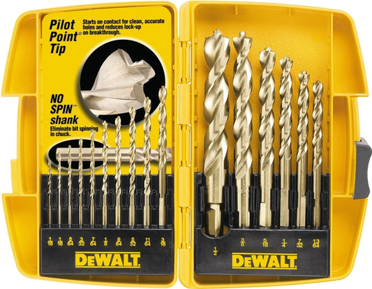 DeWALT DW1956 Drill Bit Set, High Performance, 16-Piece, Steel, Ferrous Oxide