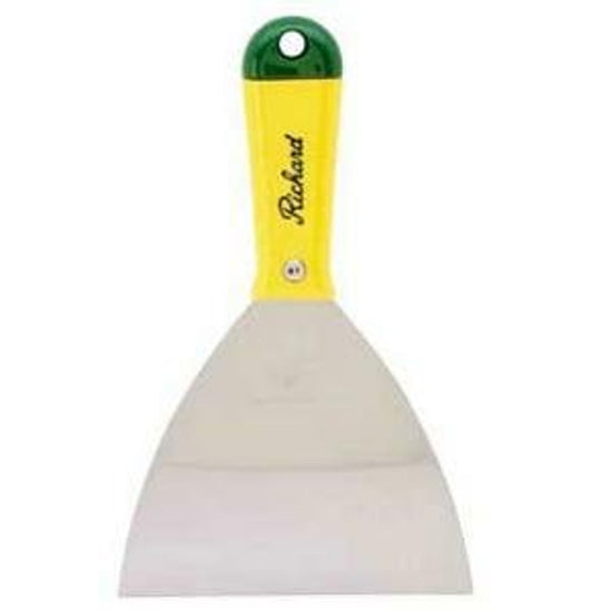 Richard H-3-S Stiff Putty Knife, 3 in W Blade, HCS Blade, Polypropylene Handle