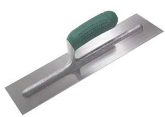 Richard FC-116 Finishing Trowel, 16 in L Blade, 4 in W Blade, HCS Blade, Rubber Handle