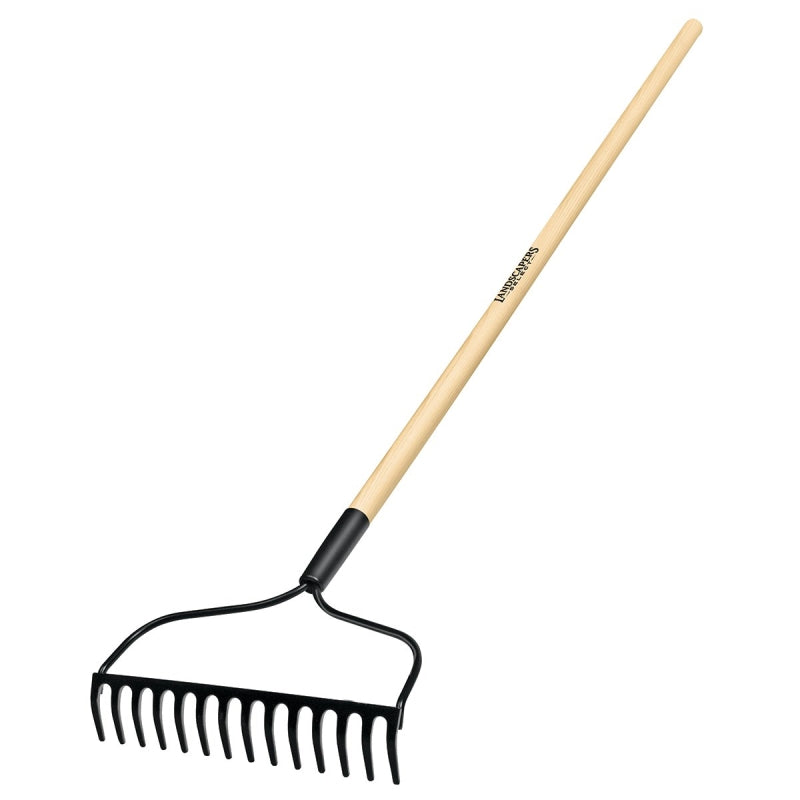 Landscapers Select 34584 R14AL Bow Rake, 13.5 in W Head, 14 -Tine, Steel Tine, 48 in L Handle