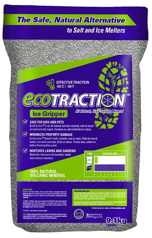 Ecotraction ecoTRACTION ET9RB Ice Melter, Granule Crystal, Solid, 9.1 kg Bag ...