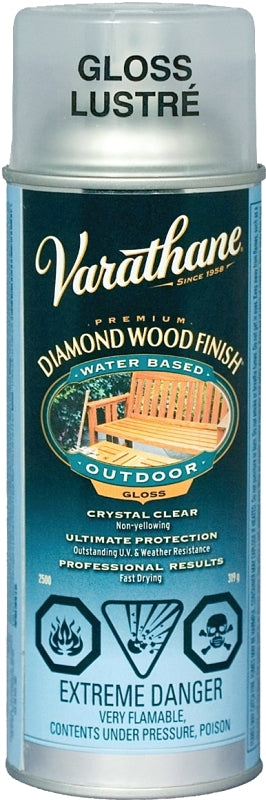 VARATHANE Y250081 Wood Varnish, Clear, Gloss, 340 g Aerosol Can