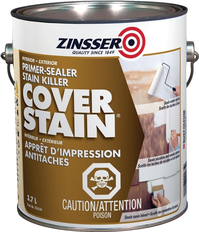 Zinsser 256184 Primer, Flat, White, 3.7 L