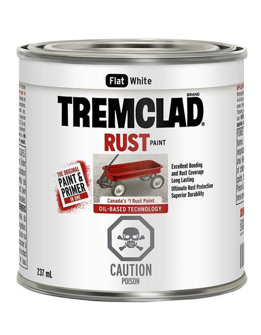 Tremclad 27061X125 Rust Preventative Paint, Oil, Flat, White, 237 mL, Can