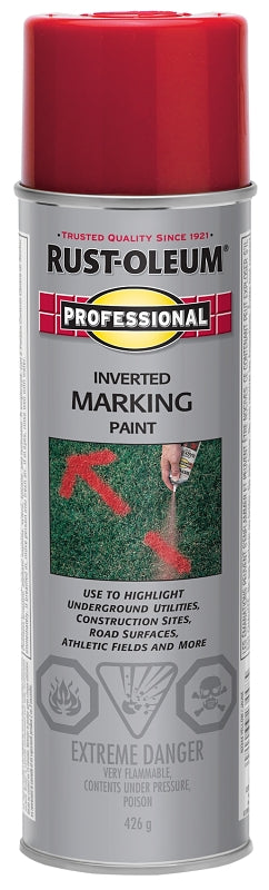 Professional 242676 Inverted Marking Spray Paint, Matte, Red, 426 g