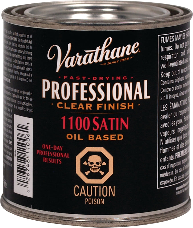 Varathane Y110061 Finish, Satin, Clear, Liquid, 236 mL, Aerosol Can