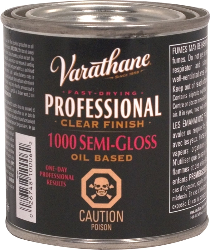 Varathane Y100061 Finish, Semi-Gloss, Clear, Liquid, 236 mL, Aerosol Can