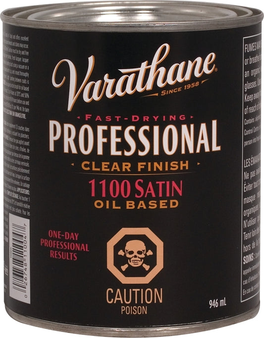 Varathane Y110041 Finish, Satin, Clear, Liquid, 946 mL, Aerosol Can