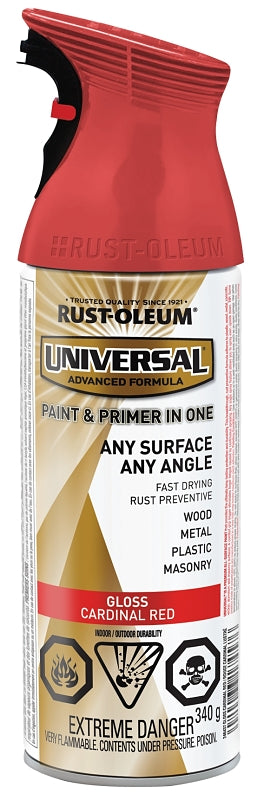 Rust-Oleum 246437 Enamel Spray Paint, Gloss, Cardinal Red, 340 g, Can