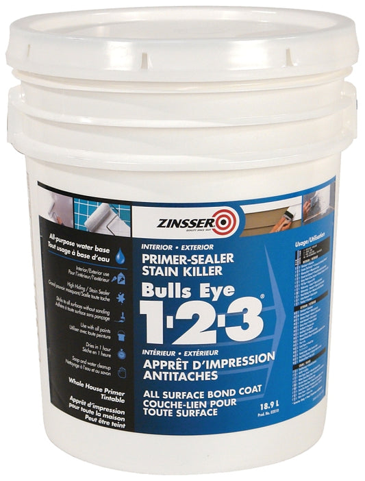 Zinsser Z02010 Primer, Stain, White, 18.9 L, Can