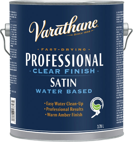 Varathane 248016 Finish, Satin, Clear, Liquid, 3.78 L