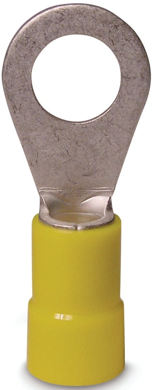 GB 20-108 Ring Terminal, 600 V, 12 to 10 AWG Wire, 1/4 to 3/8 in Stud, Vinyl Insulation, Copper Contact, Yellow