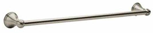 Moen DN8424BN Towel Bar, 24 in L Rod, Aluminum, Brushed Nickel, Surface Mounting