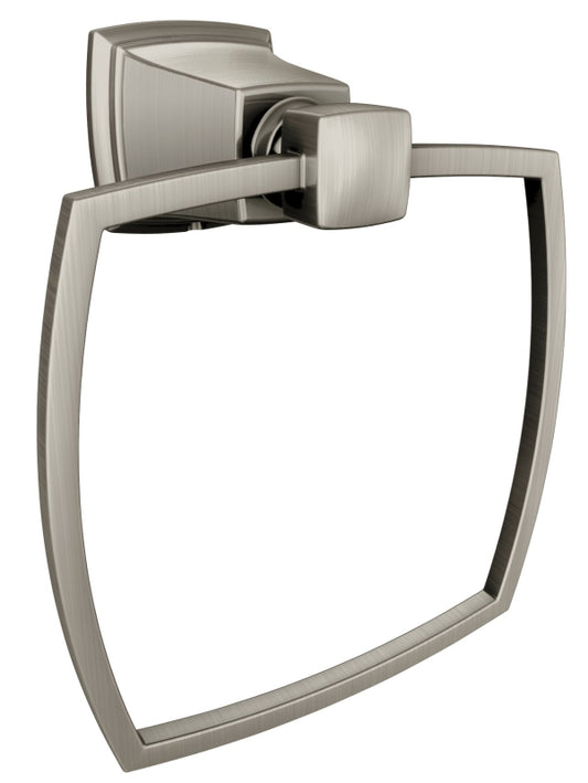 Moen Boardwalk Series Y3286BN Towel Ring, Aluminum/Zinc, Brushed Nickel, Wall Mounting