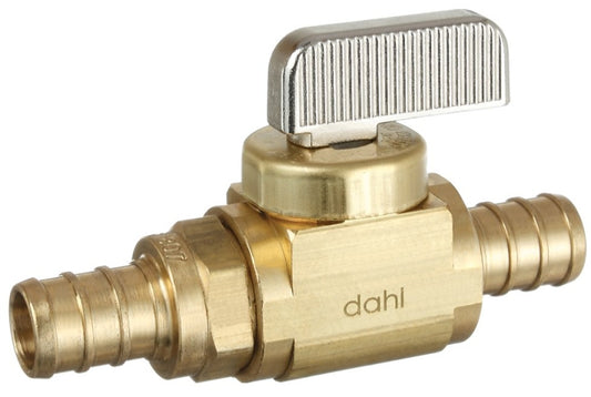 Dahl 521-PX3-PX3-BAG Stop and Isolation Valve, 1/2 x 1/2 in Connection, Crimp, 250 psi Pressure, Manual Actuator