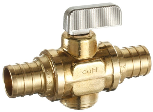 Dahl 521-PX5-PX5-BAG Stop and Isolation Valve, 3/4 x 3/4 in Connection, Crimp, 250 psi Pressure, Manual Actuator