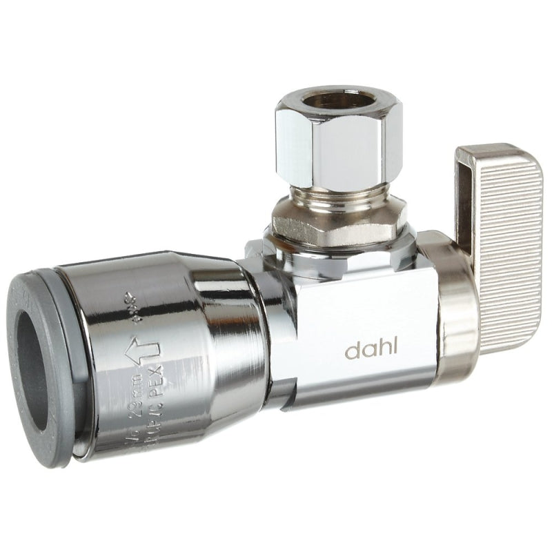 Dahl mini-ball 611-QG3-31/211 Stop Valve, 1/2 x 3/8 in Connection, Compression, 125 psi Pressure, Manual Actuator