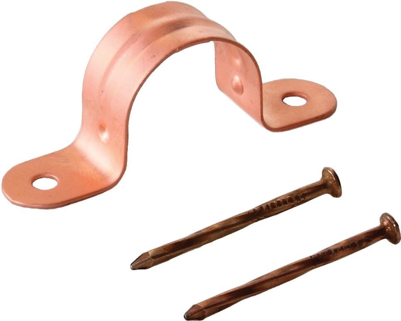 Dahl 9125 Tube Clamp, 3/4 in Opening, Copper, For: 1/2 in or 3/4 in Pipe