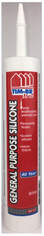 Flame Control WZ06002 Silicone Sealant, White, 300 mL