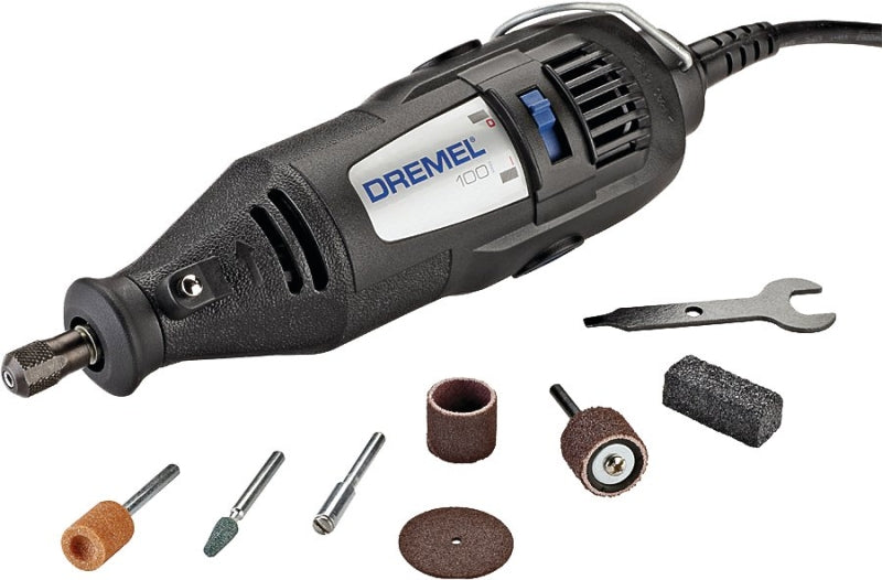 Dremel 100-N/7 Rotary Tool Kit, 0.9 A, 1/8 in Chuck, Keyed Chuck, 1-Speed, 35,000 rpm Speed