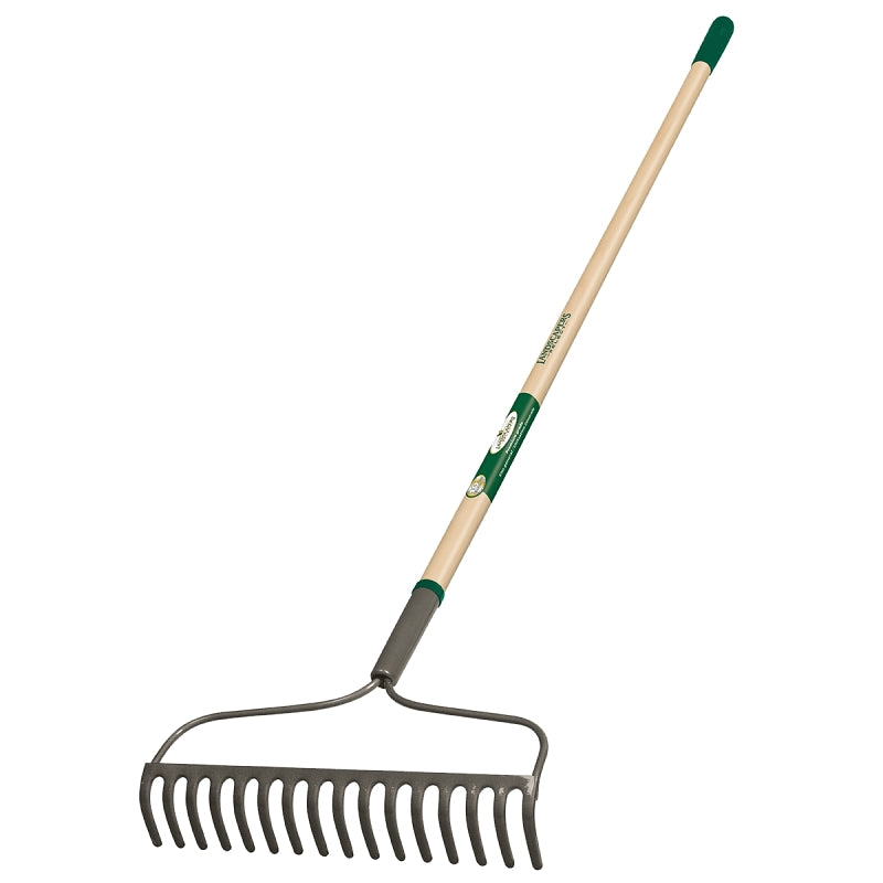 Landscapers Select 34582 Bow Rake, 16 in W Head, 16 -Tine, Steel Tine, 54 in L Handle