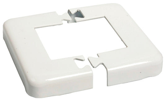 Regal BC-0W Base Plate Cover, Aluminum, White, Powder-Coated, For: 2-1/4 in Posts