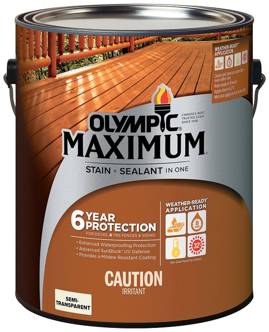Olympic 79560C Stain and Sealant, Liquid, 1 gal, Pail