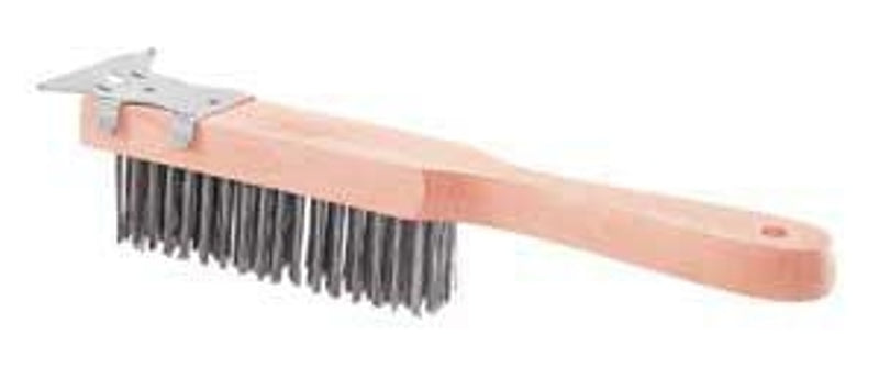 Hyde Richard Series 03257 Wire Brush, 1-1/2 in L Trim, Carbon Steel Bristle