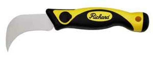 Richard 05015 Linoleum Knife, Chrome Vanadium Steel Blade, Ergonomic Handle, Rubber Handle
