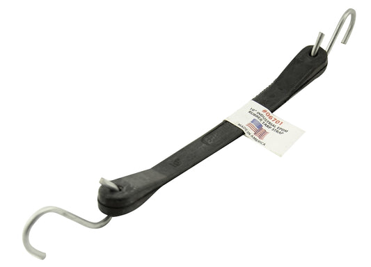 Erickson 06701 Industrial Tarp Strap, 13 in L, EPDM Rubber, Black, Hook End