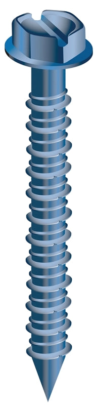 Cobra Anchors 676W Screw, 3/16 in Thread, 4 in L, Hex, Socket Drive, Steel, Fluorocarbon-Coated, 10 PK