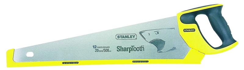 Stanley 20-527 Handsaw, 20 in L Blade, 11 TPI, Ergonomic Handle, Plastic/Rubber Handle