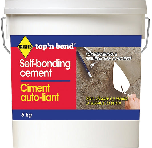 King Sakrete top'n bond Series 12011005 Self-Bonding Concrete Mix, Gray, Powder, 5 kg, Pail