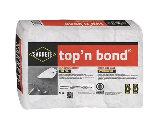 King Sakrete top'n bond Series 12011020 Self-Bonding Concrete Mix, Gray, Powder, 20 kg, Bag