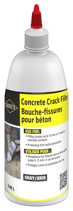 Sakrete 12021101 Crack Filler, Gray, 1 qt