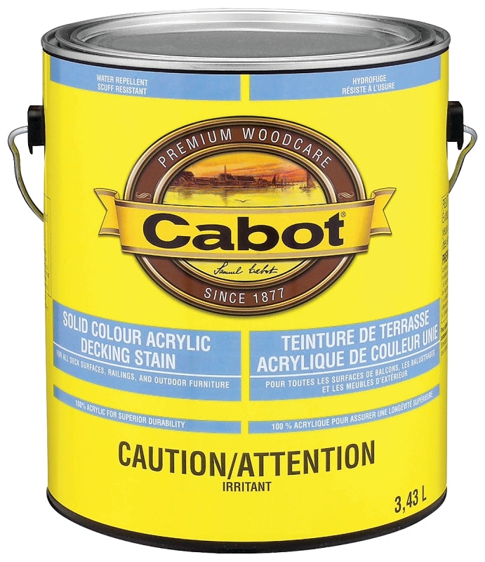 Cabot 1801C Decking Stain, Low-Lustre, White, Liquid, 1 gal