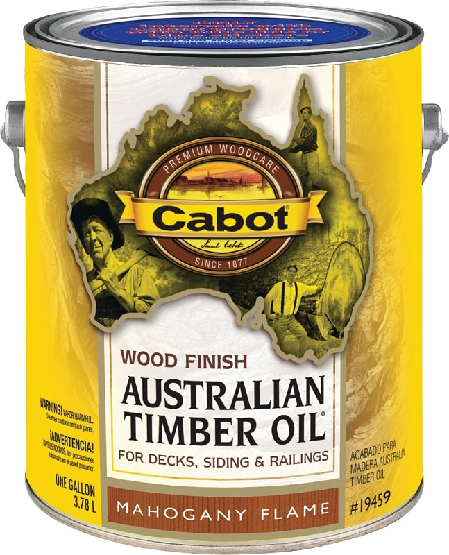 Cabot 19400 19459C Australian Timber Oil, Mahogany Flame, Liquid, 3.7 L