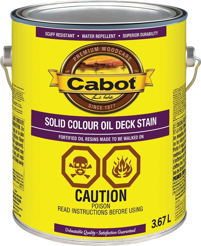 Cabot 7600 7607C Solid Color Decking Stain, Liquid, 3.67 L