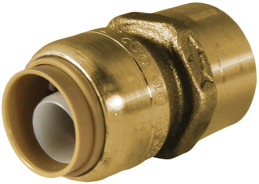 SharkBite U072LFA Pipe Connector, 1/2 in, FNPT, Brass, 200 psi Pressure