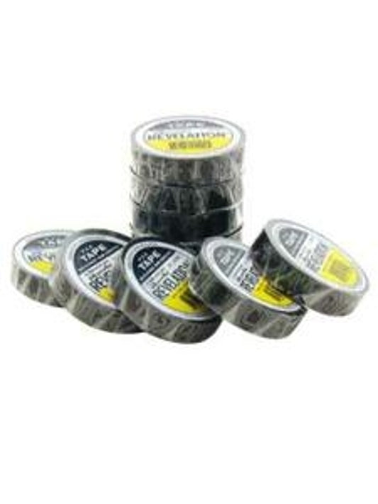 Revelation 1630 Electrical Tape, 66 ft L, 3/4 in W, PVC Backing, Black