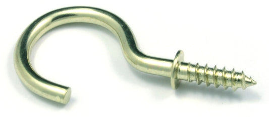 Reliable CHB34MR Cup Hook, 3/4 in L, Metal, Brass