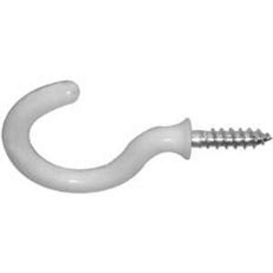 Reliable CHW114MR Cup Hook, 1-1/4 in L, Metal, White