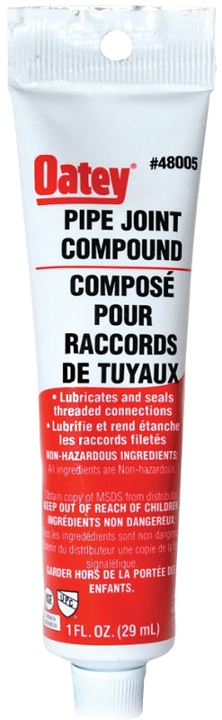 Oatey 48005 Pipe Joint Compound, 1 oz Tube, Liquid, Gray