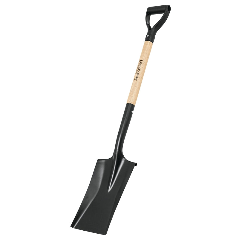 Landscapers Select 34449 Garden Spade Shovel, Steel Blade, Wood Handle, D-Shaped Handle, 28 in L Handle