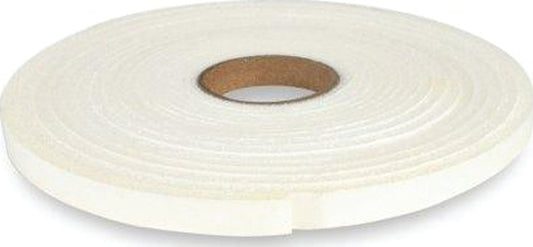 Climaloc CF12001 Open Cell Insulating Foam Tape, 3/8 in W, 16.4 ft L, 3/16 in Thick, Polyurethane, White