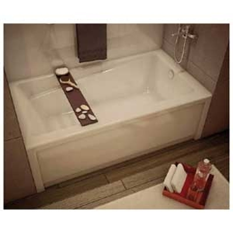 Maax New Town 6032 Series 105456-R-100 Bathtub, 38 to 44 g, 59-3/4 in L, 32 in W, 20-1/2 in H, Alcove Installation
