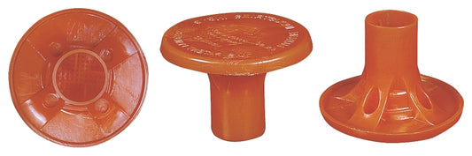 Mutual Industries 14640-4 Rebar Cap, #4 to 8 Rebar, Polymer, Orange