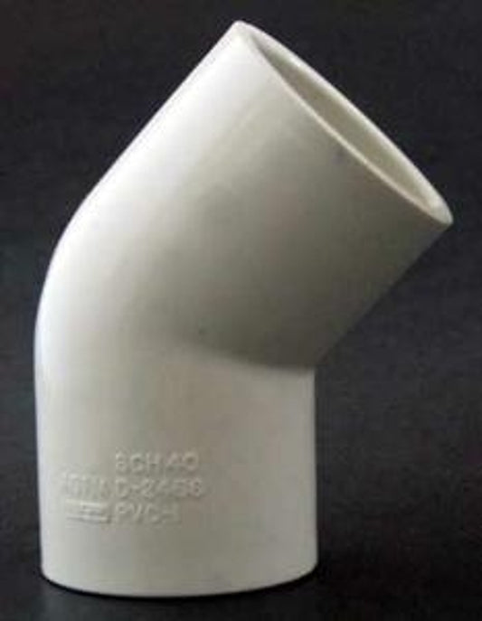 IPEX 435483 Pipe Elbow, 1 in, Socket, 45 deg Angle, PVC, SCH 40 Schedule